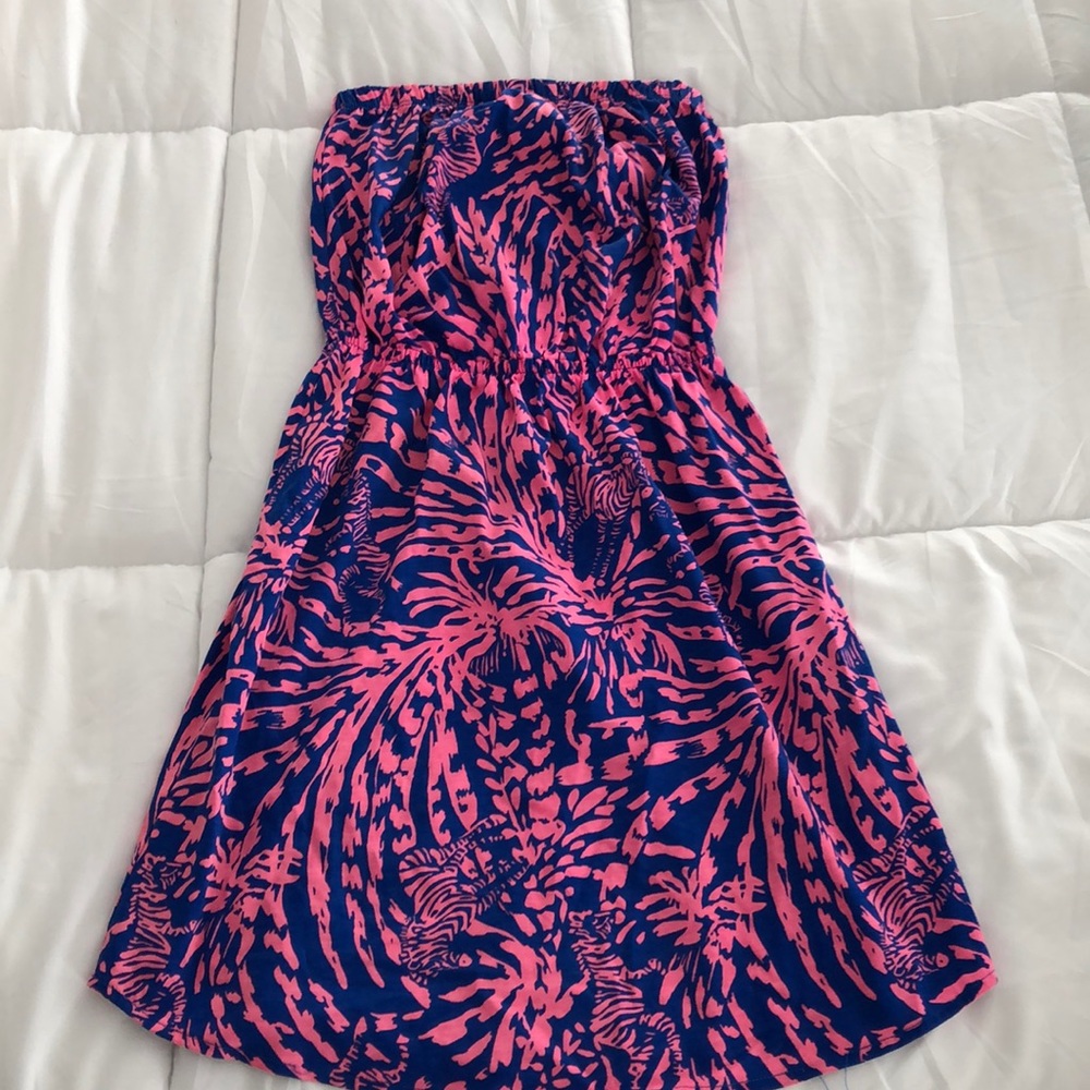 Lily Pulitzer 100% Cotton Windsor Strapless Dress